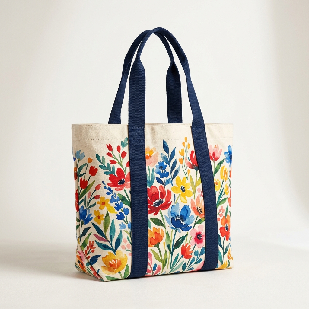 Canvas Tote Bags with Pattern Prints